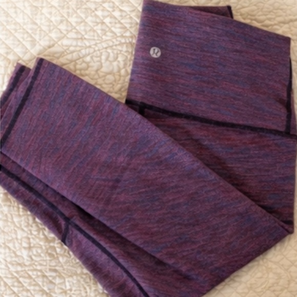 Lululemon Wunder Under Crop High Rise Wee Are From Space Purple Capri 8 (est) - Picture 2 of 6